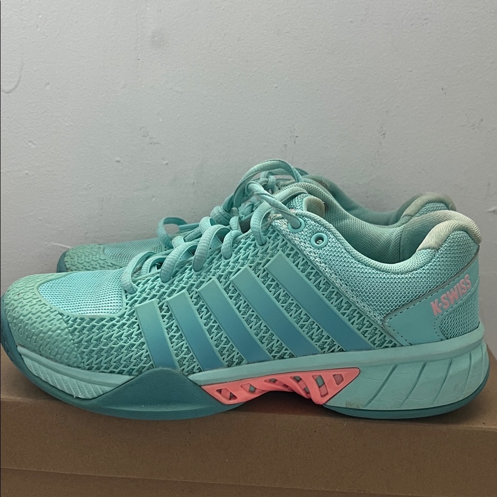 K-Swiss Women's Teal and Coral Athletic Shoes